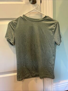 Striped Short Sleeve Tee in Green